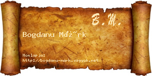 Bogdanu Márk névjegykártya